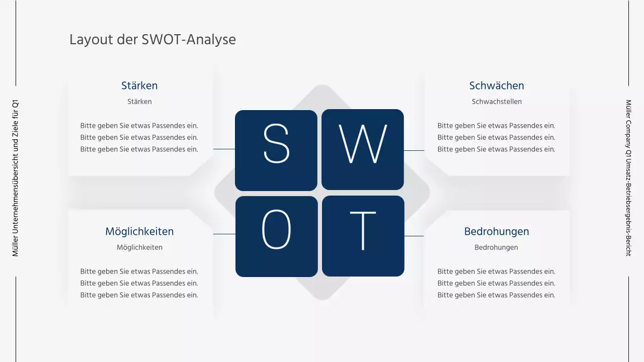 Moderne Geschäftsberichte in Grau und Blau
