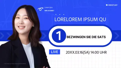 Über die blau-weiße, moderne SAT-Trainingsinformationsveranstaltung