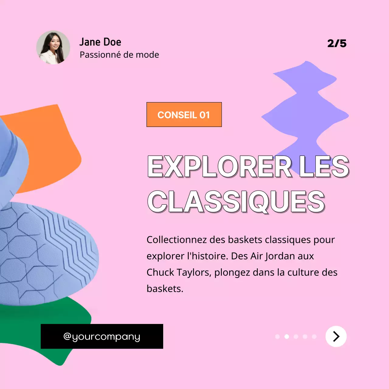 Pourpre et rose Conseils de mode tendance Publicité