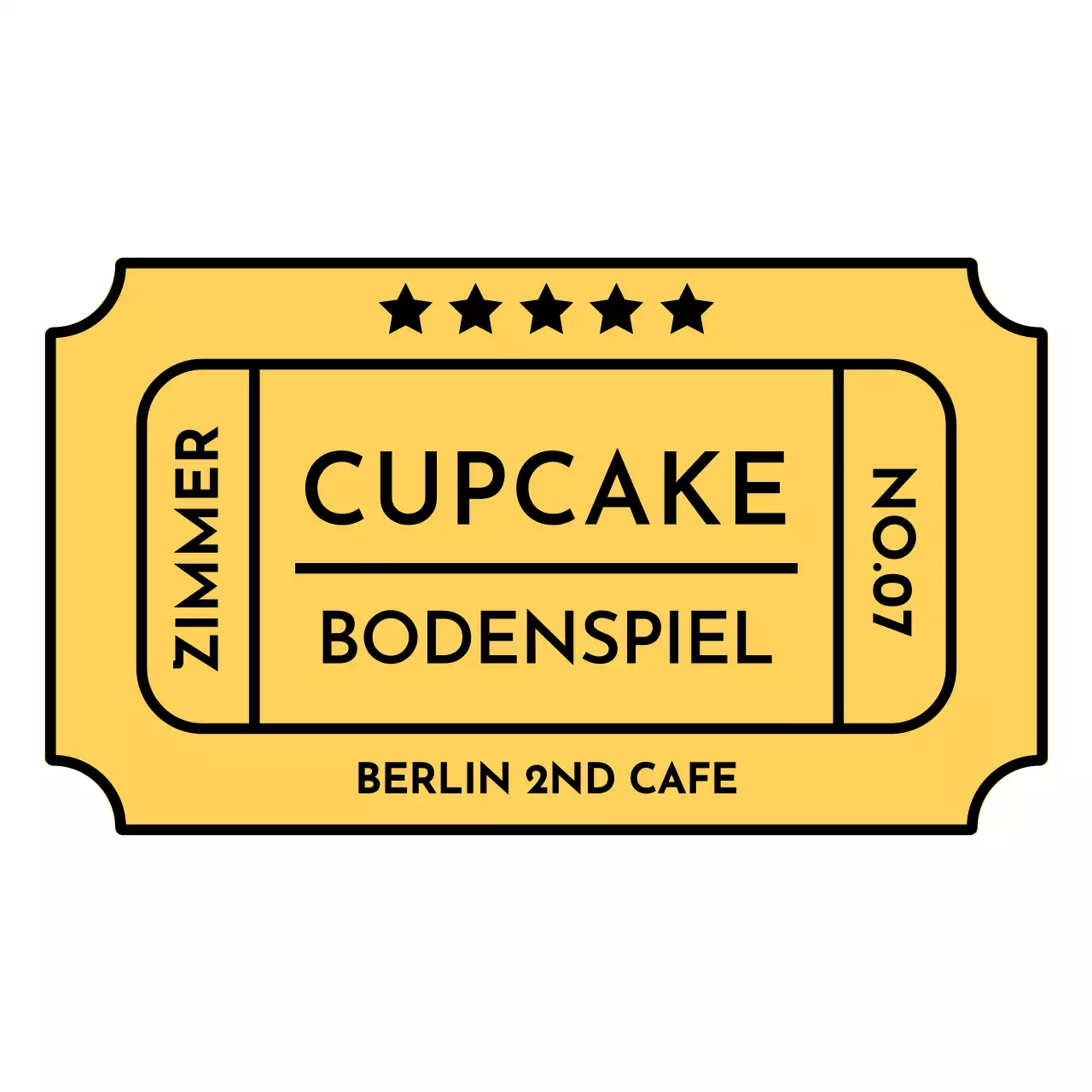 Nettes Ticket-Konzeptdesign
