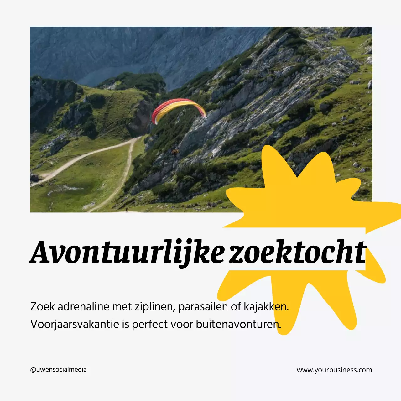 Witte en neon geometrische voorjaarsvakantie activiteitengids