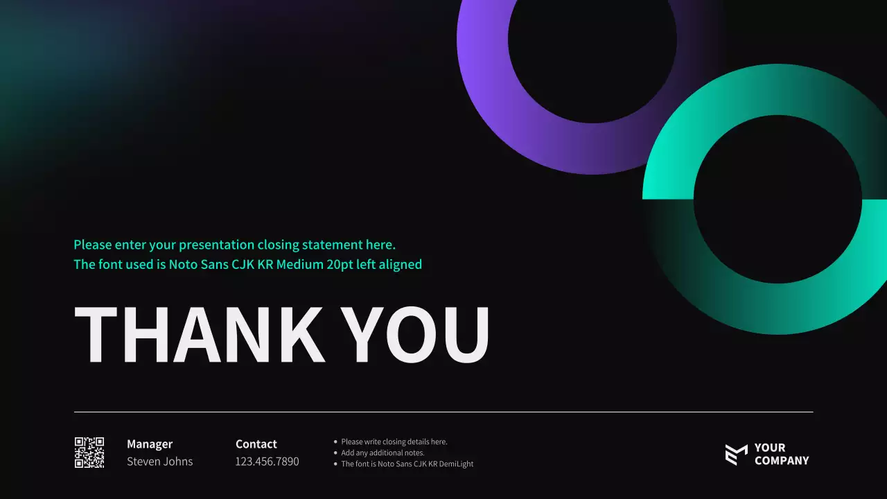 블랙 모던 주주 보고서 문서 프레젠테이션