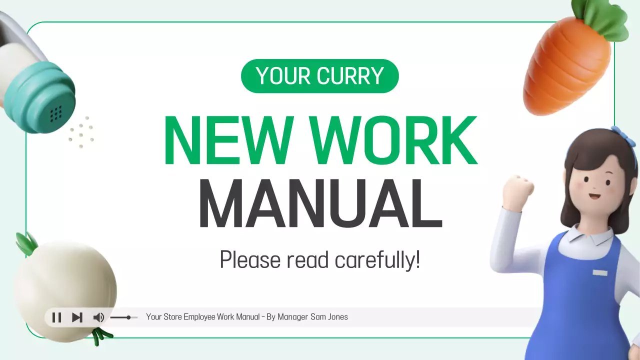 Green Modern 직원 매뉴얼 프레젠테이션