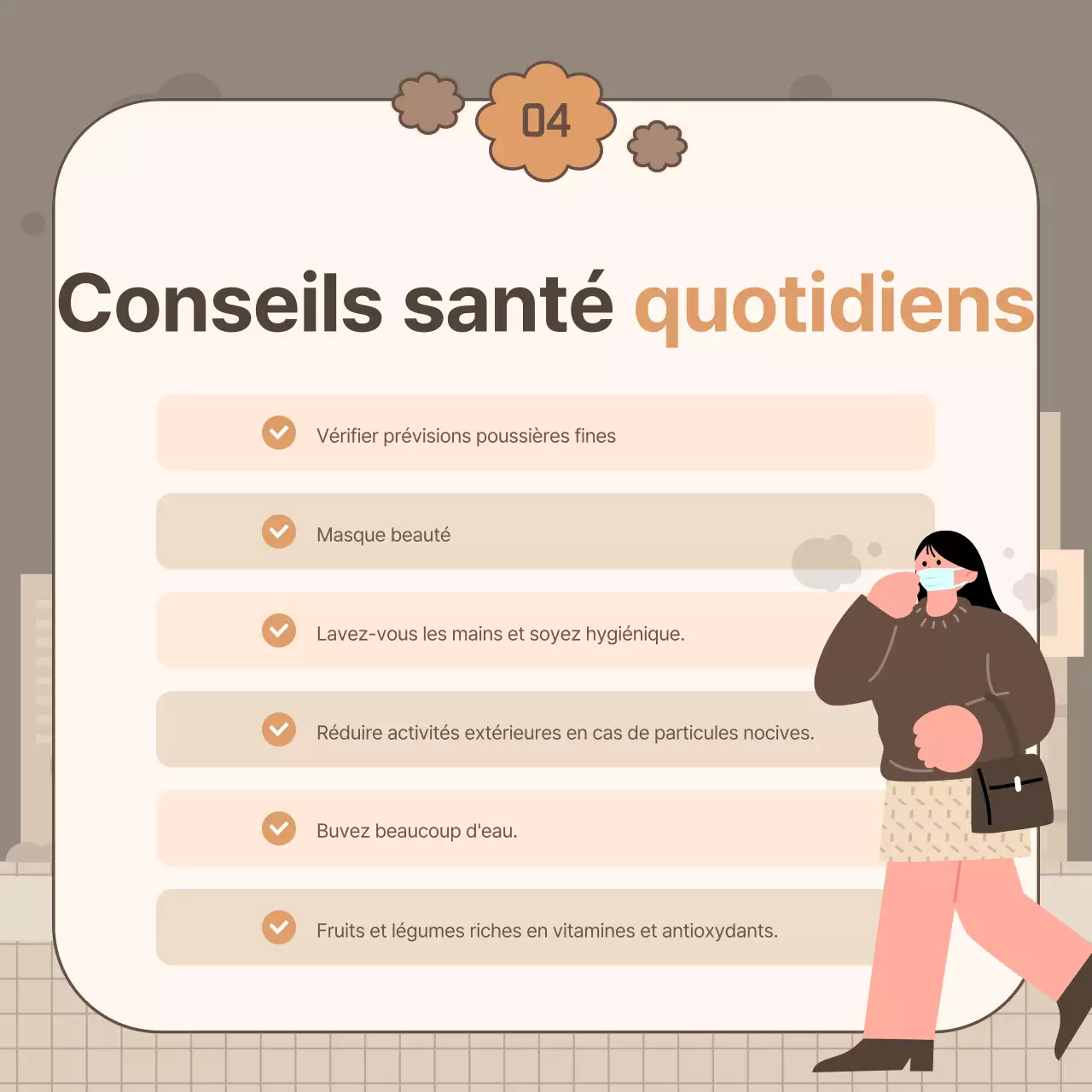 Un simple saupoudrage printanier de beige et de brun post