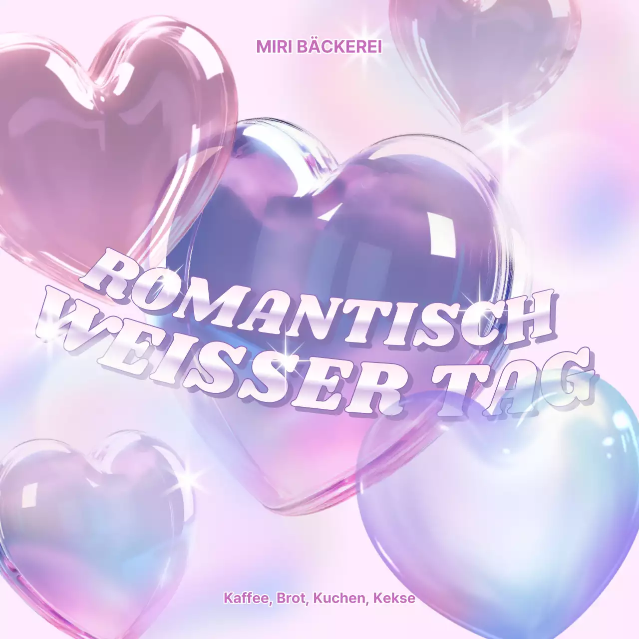 Für einen trendigen weißen Tag in Mauve werben