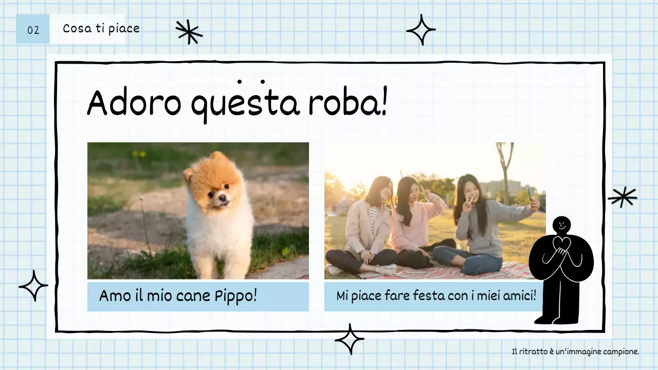 Lettera di presentazione in stile disegnato a mano in blu chiaro