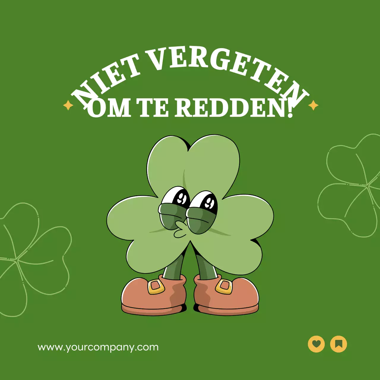 Groen en beige eenvoudig verhaal voor St. Patrick Day Publiciteit