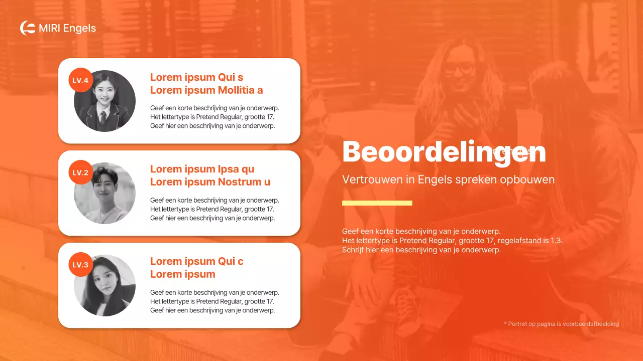 Een eenvoudige oranje en witte schoolprospectus