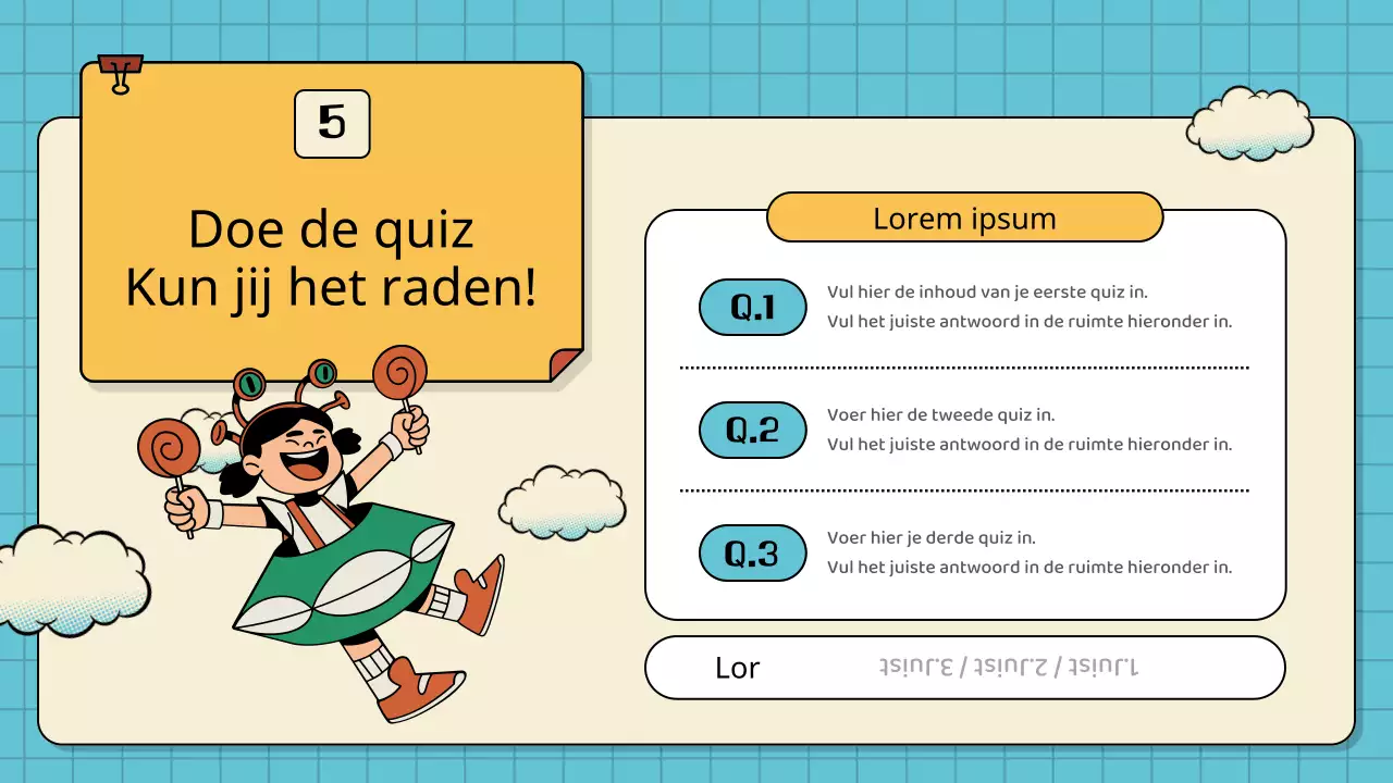 Vintage lesplannen voor kinderen in groen en geel