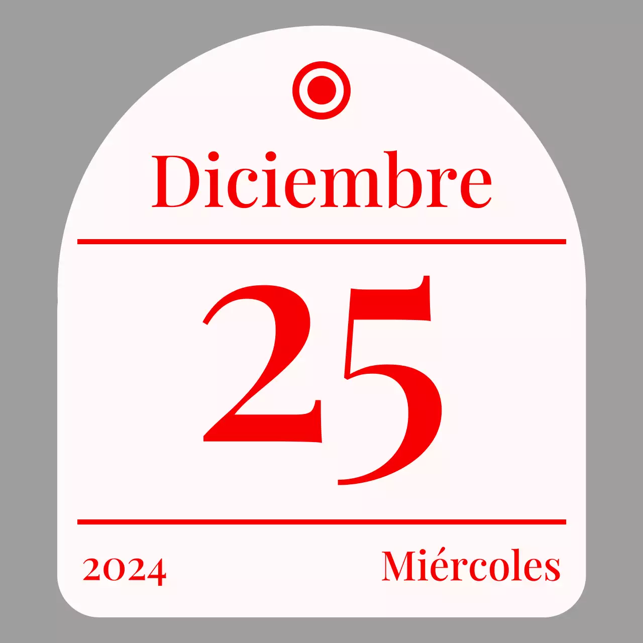 Diseño tipo calendario que le permite insertar cualquier fecha que desee