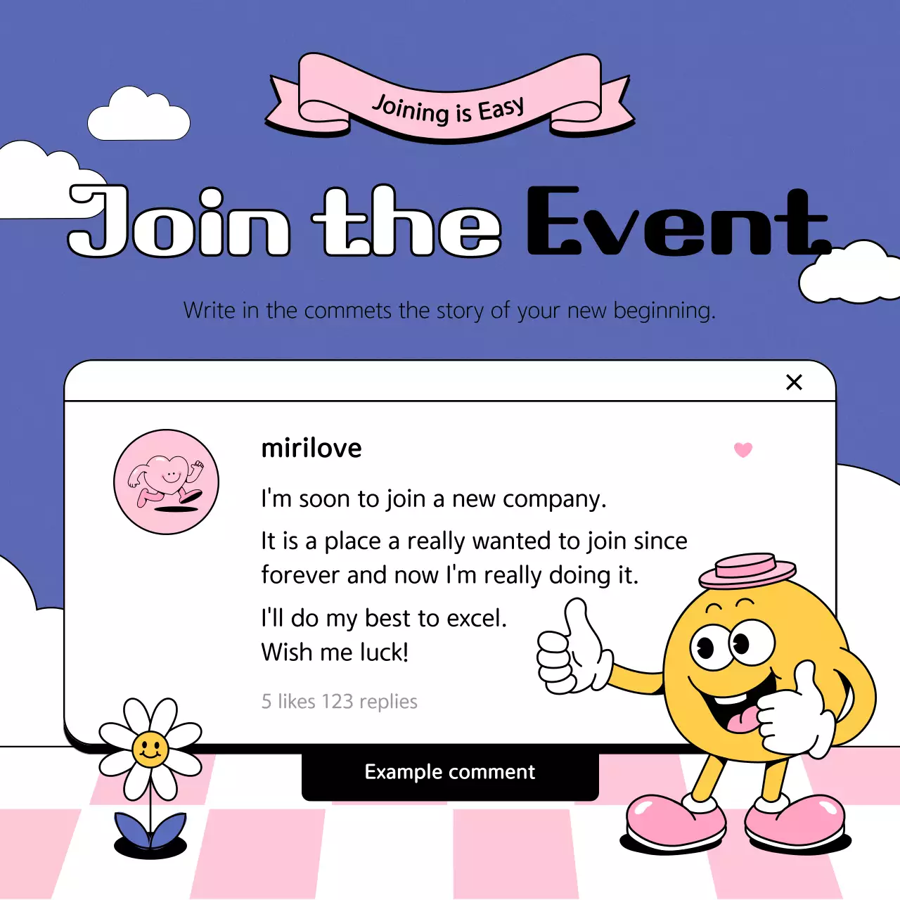 Blue Retro Stationery Event Promotion Instagram Carousel