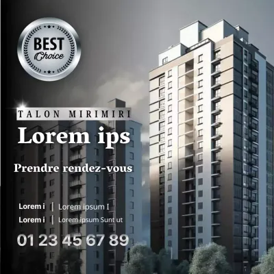 Promouvoir la prise de rendez-vous pour la visite de la maison modèle black and silver luxury gin