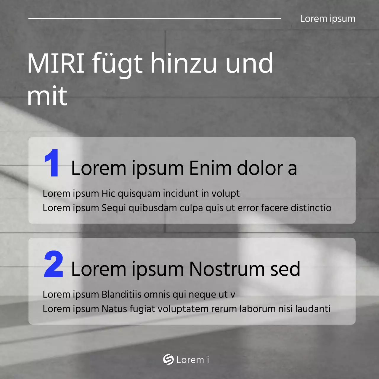 Einfache Außenwerbung in Weiß und Blau fördern