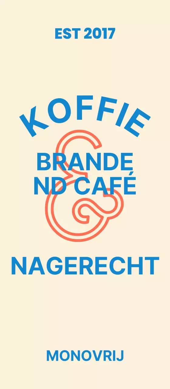 Promoot het Beige Blauwdruk Café