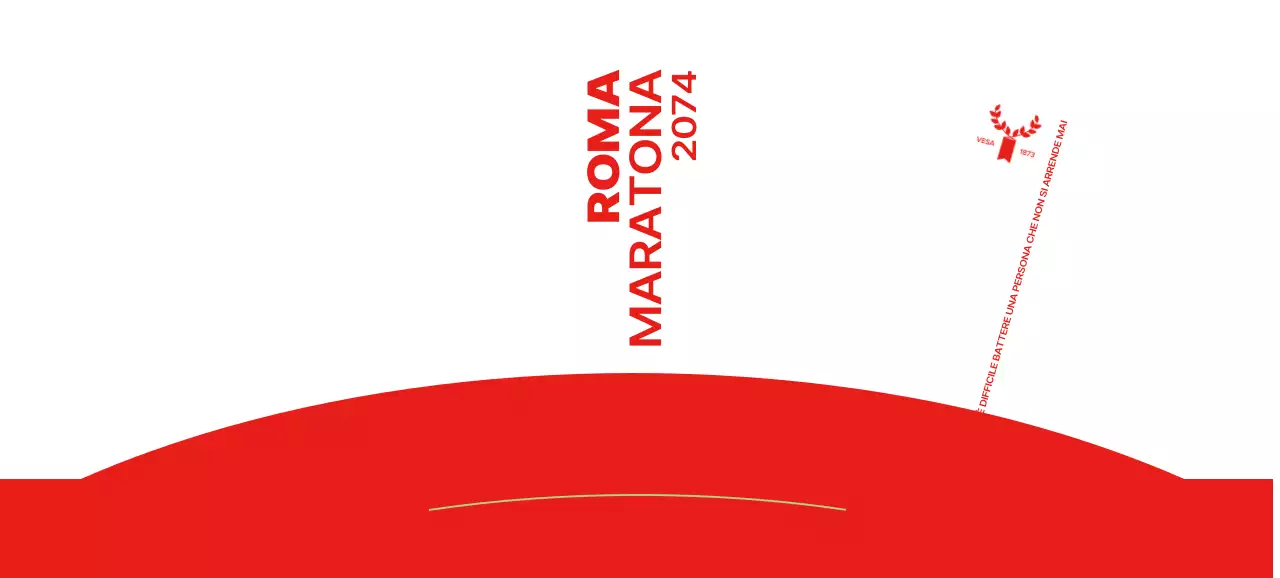 Design da maratona con scritte nitide e colori vivaci