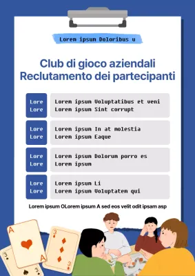 Avviso di reclutamento del club vintage arancione e blu navy