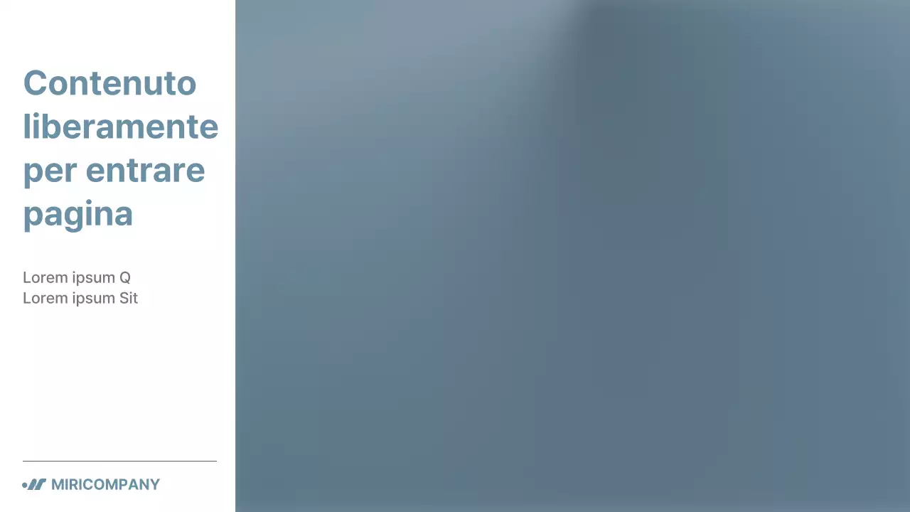 Prospetto aziendale minimalista in azzurro e grigio