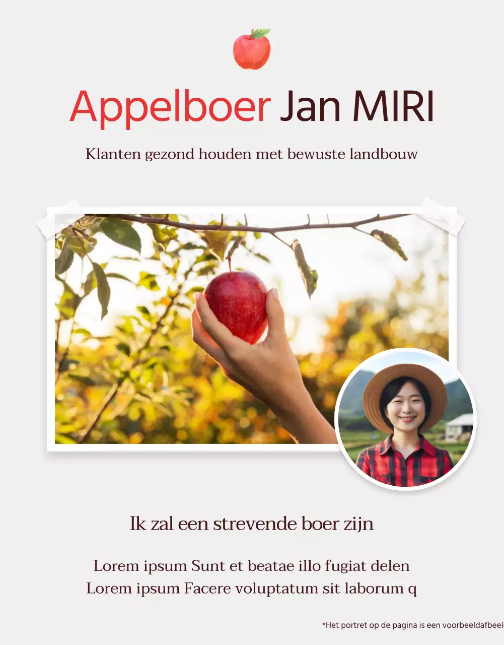 De verkoop van rode en grijze natuurconceptappels bevorderen