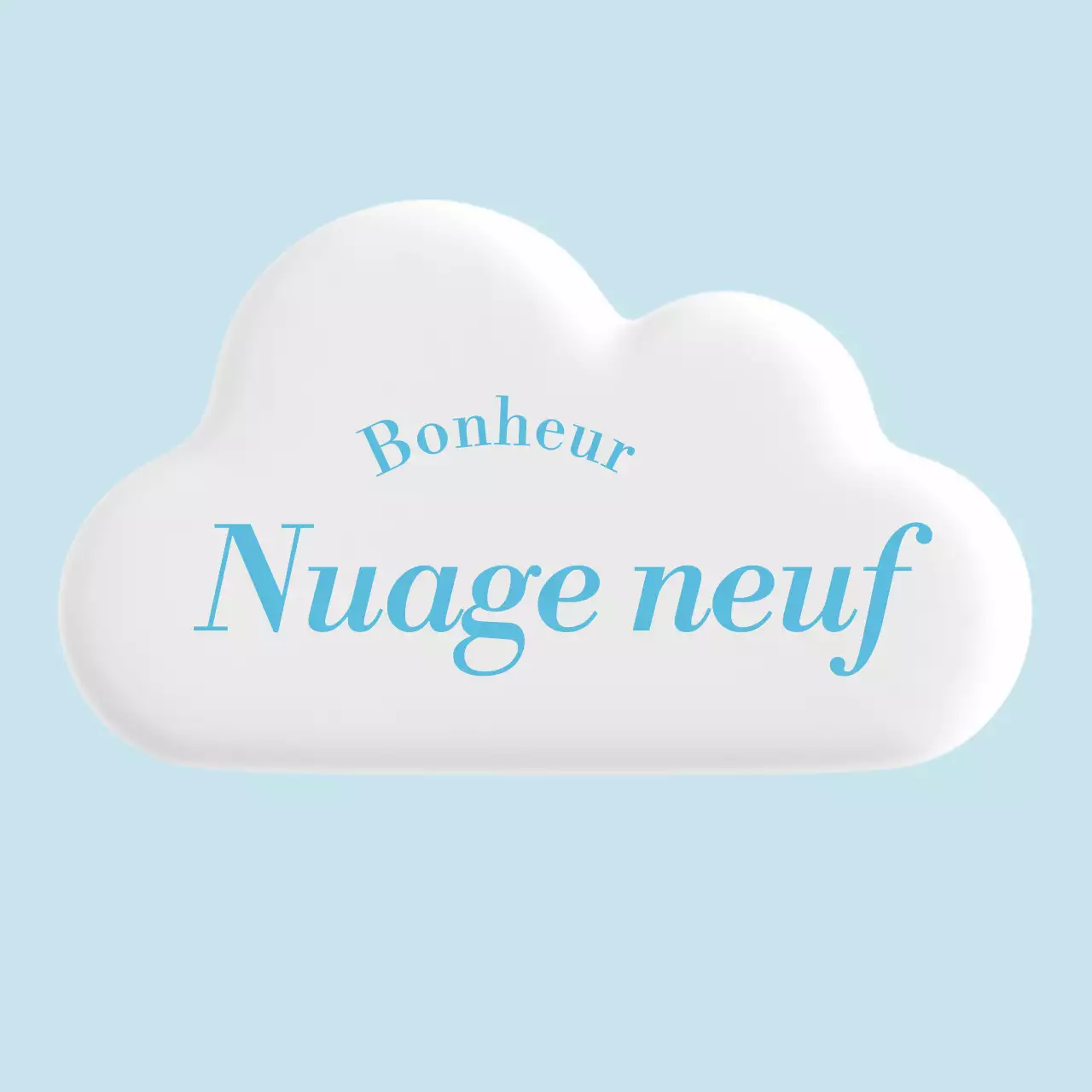 Produits dérivés du café avec des illustrations de nuages arrondis et des polices de caractères avec empattement