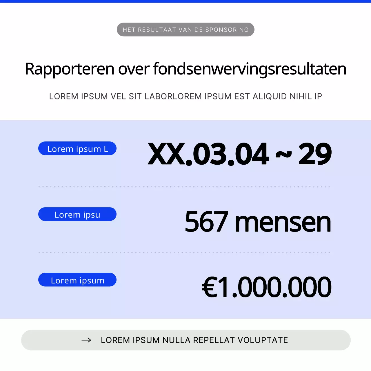 Een moderne fondsenwervingsgids in blauw en wit