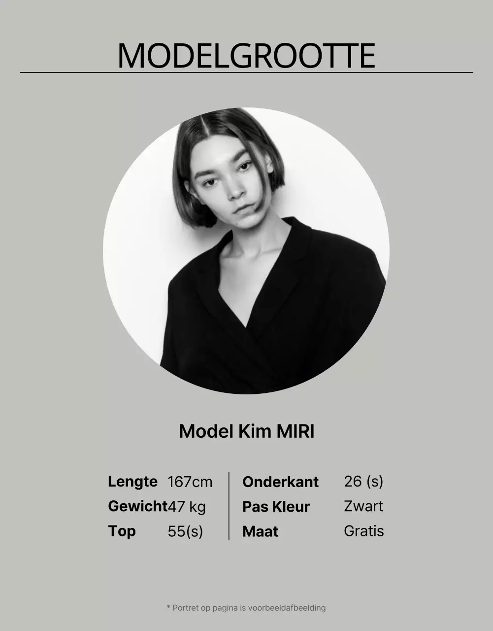 Moderne mode detailpagina advertentie in beige