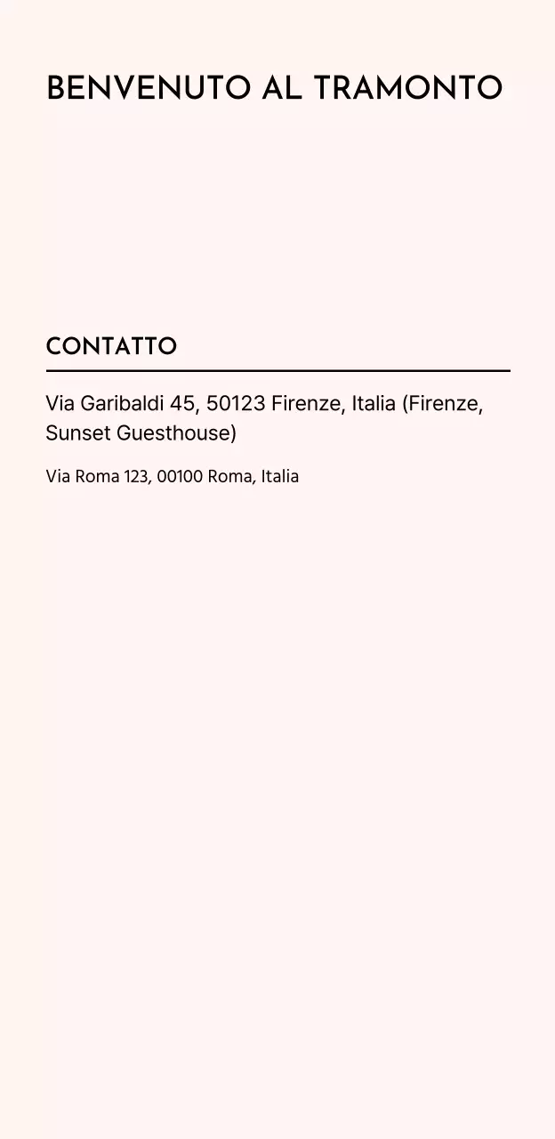 Design del concetto di hotel tranquillo con la sola tipografia