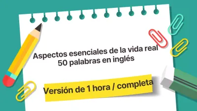 Un simpático recurso verde y amarillo para conocer palabras esenciales de la vida real en inglés