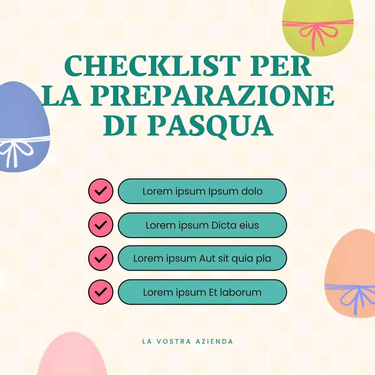 Lista di controllo per la preparazione alla Pasqua Beige Minimal Pubblicità
