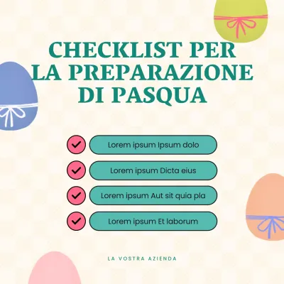 Lista di controllo per la preparazione alla Pasqua Beige Minimal Pubblicità