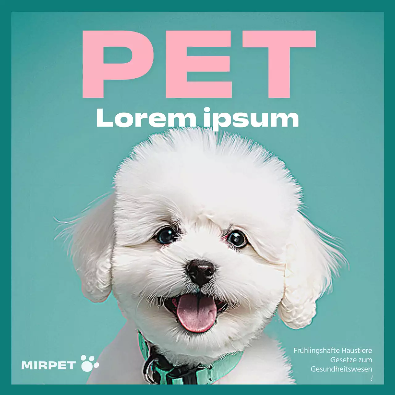 Förderung der Gesundheitsfürsorge für Haustiere in Mint und Rosa