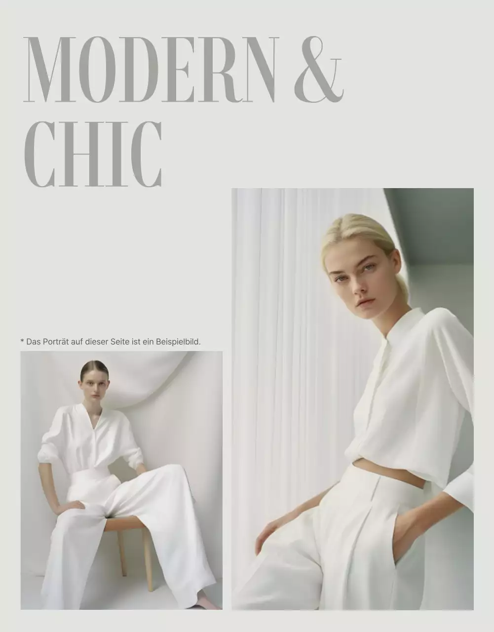 Moderne Mode Detailseite Anzeige in beige