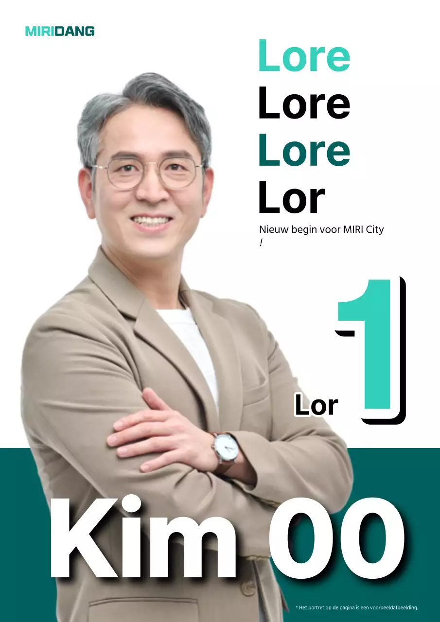 Groene en witte verkiezingsbrochures promoten