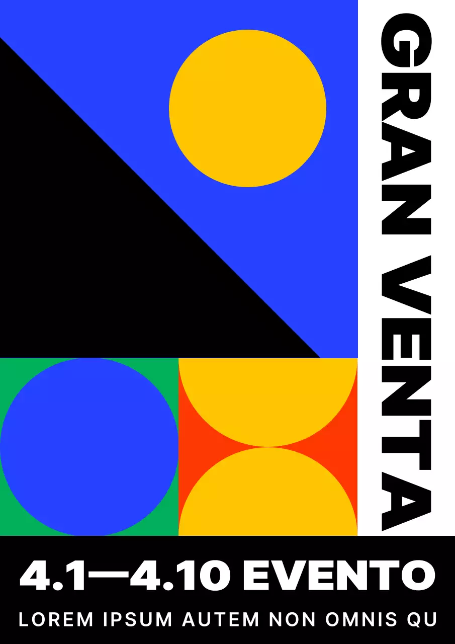 Promueva una venta sencilla en azul y negro