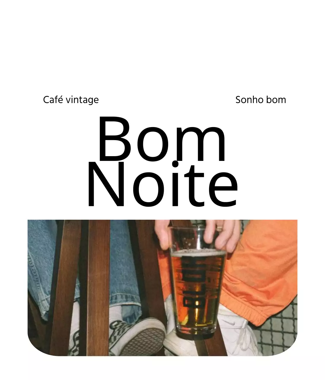 Mercadoria de inspiração vintage com fotografias e tipos de letra serifados em quadrados arredondados