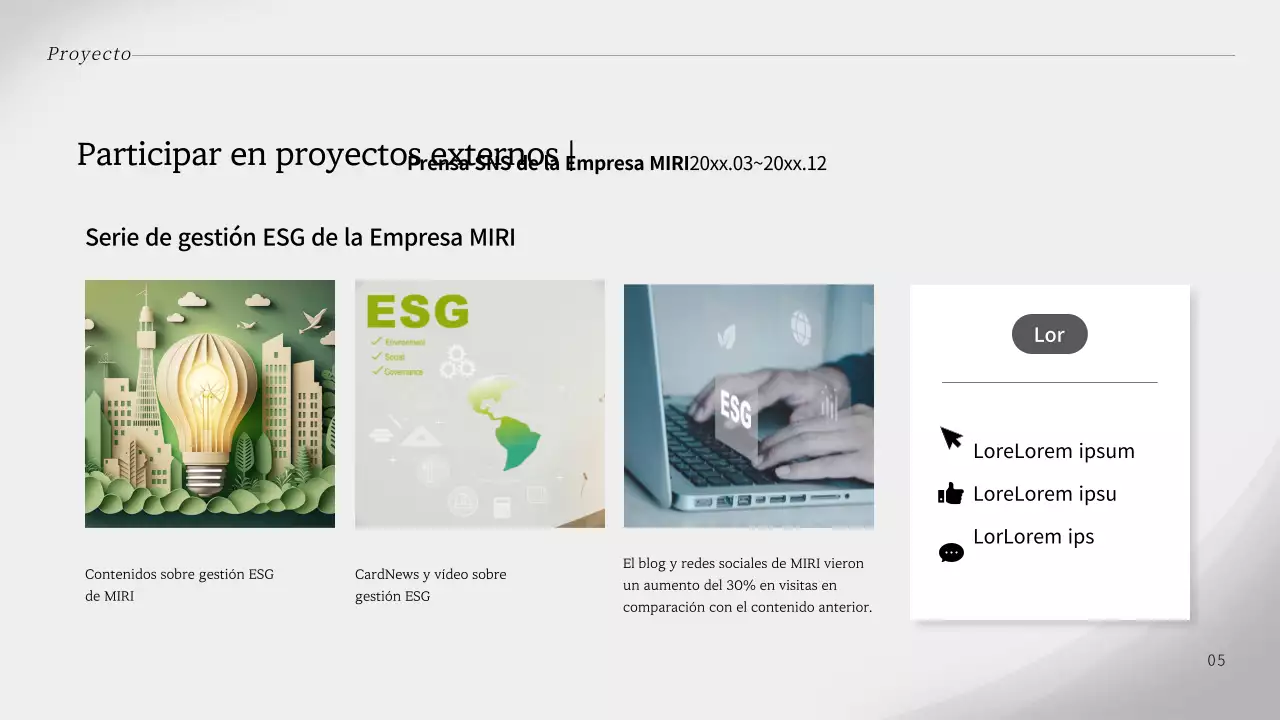 Una carta de presentación sencilla y gris