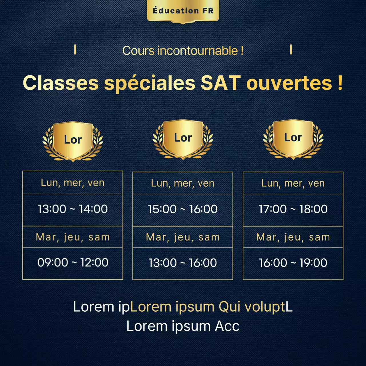 Promouvoir une école dorée et luxueuse de préparation au SAT pour les étudiants en reprise d'études