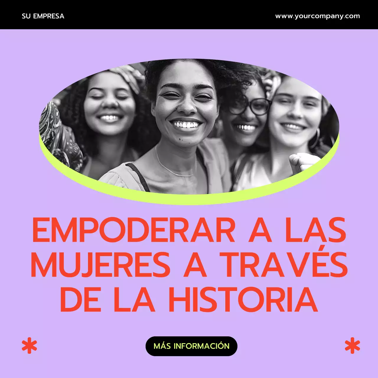 Púrpura y amarillo Pop: consejos para el Mes de la Mujer Publicidad