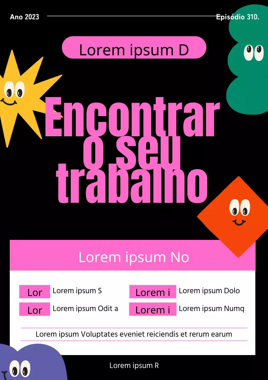 Promover um seminário giro em preto e cor-de-rosa