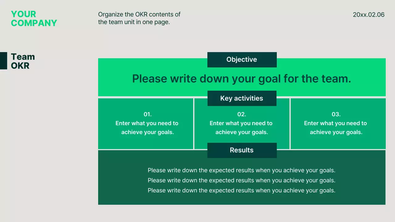 그린 모던 비즈니스 템플릿 프레젠테이션