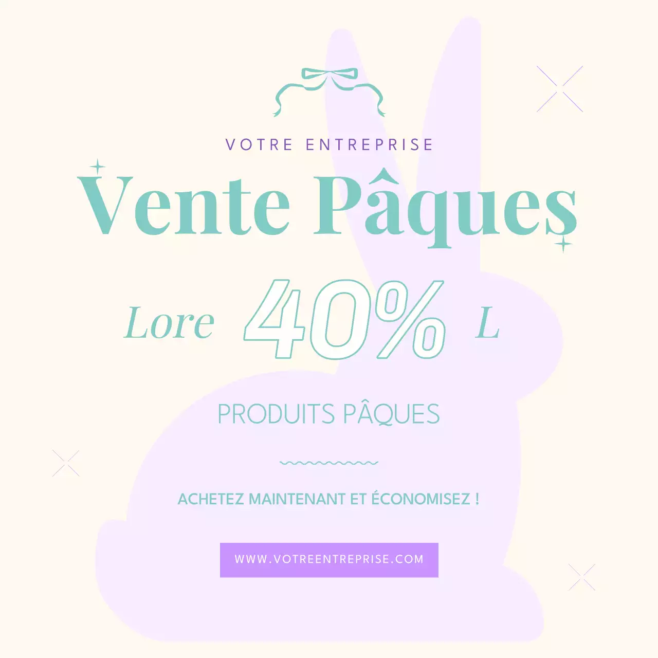 Beige Minimal Sale Promotion de Pâques