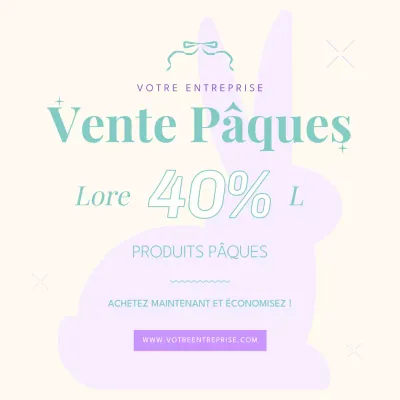 Beige Minimal Sale Promotion de Pâques