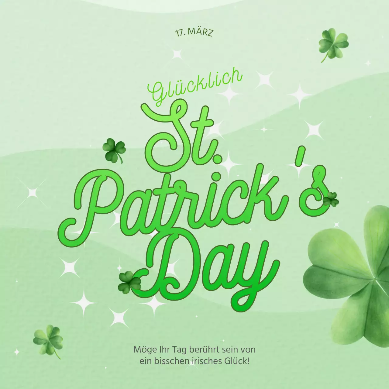 Green and Lime Einfache Kampagne zum St. Patrick's Day
