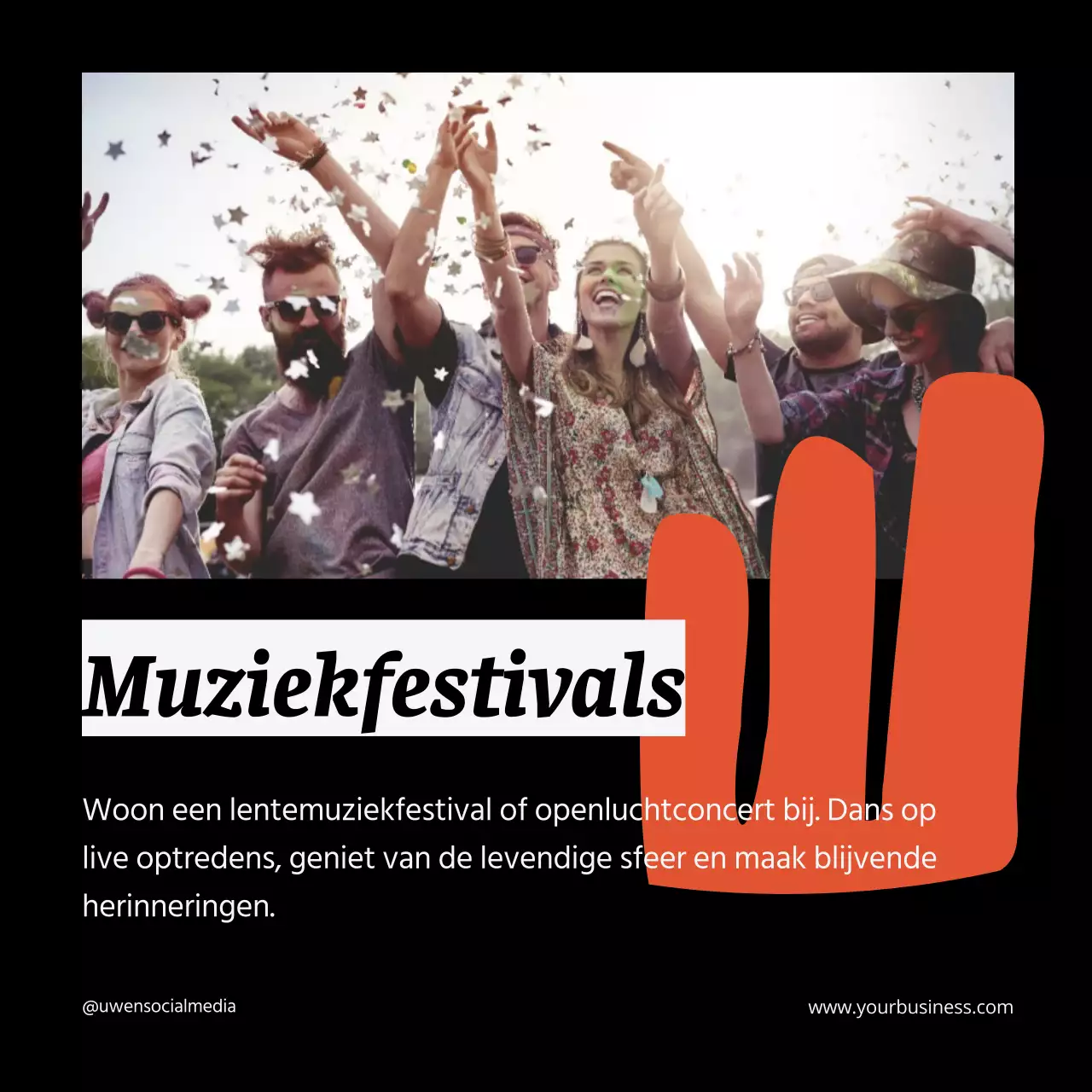 Witte en neon geometrische voorjaarsvakantie activiteitengids