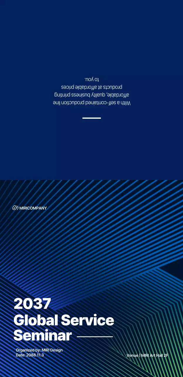 Promote business seminars with navy gradients