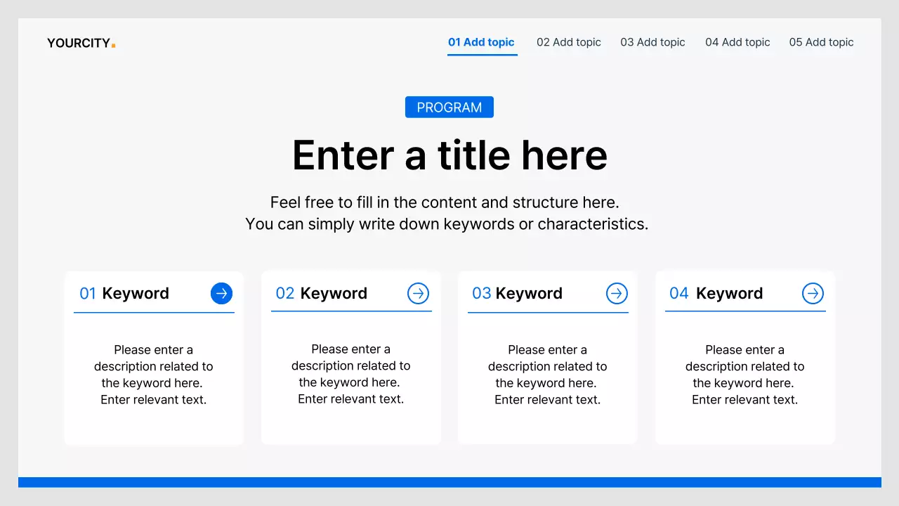 파랑과 회색의 심플한 공공기관 기획서