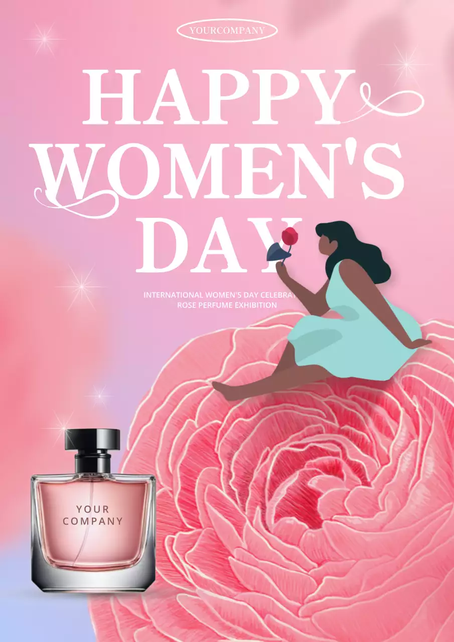 Pink Elegant Women's Day Promotion Poster