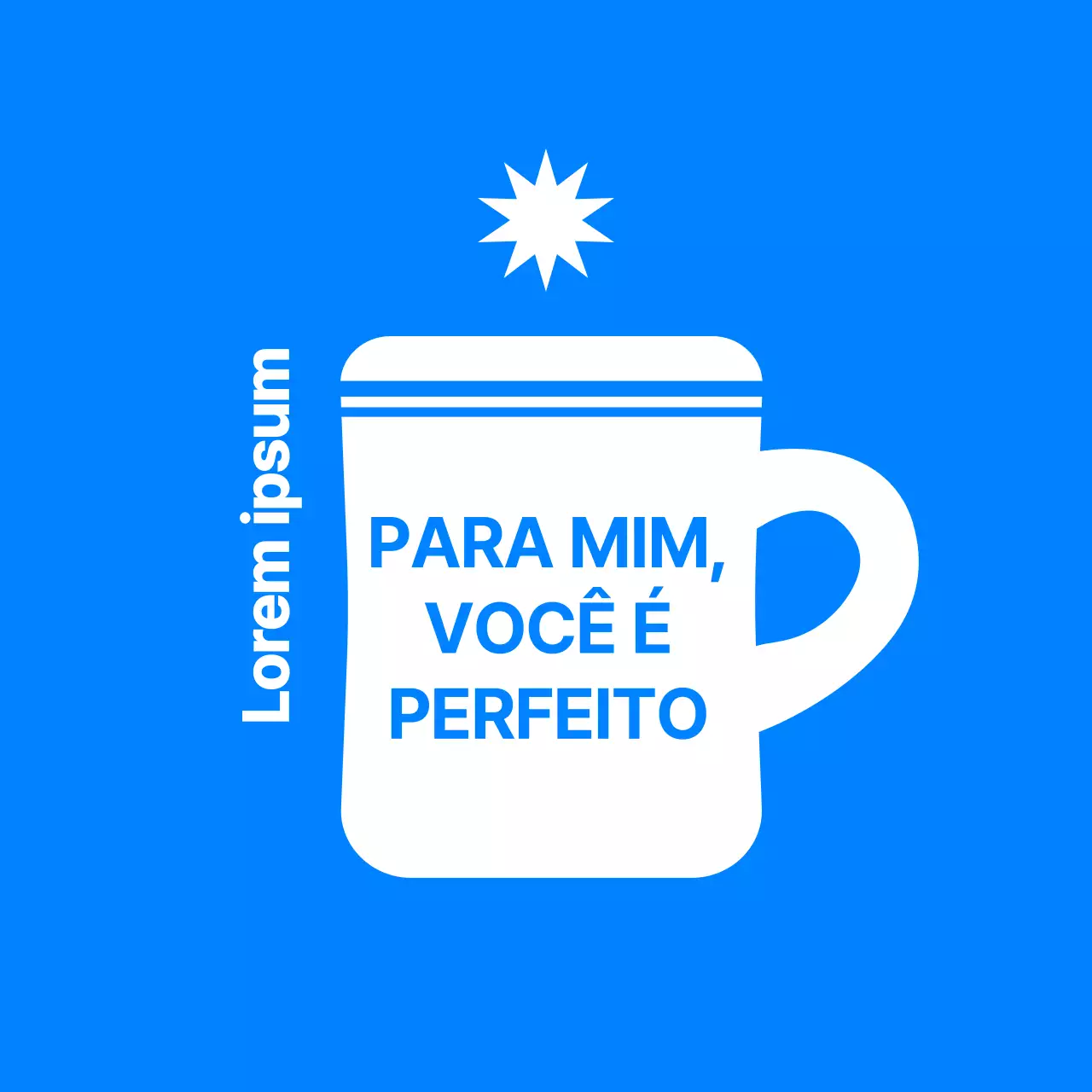 Design de artigos de papelaria com uma ilustração de uma chávena