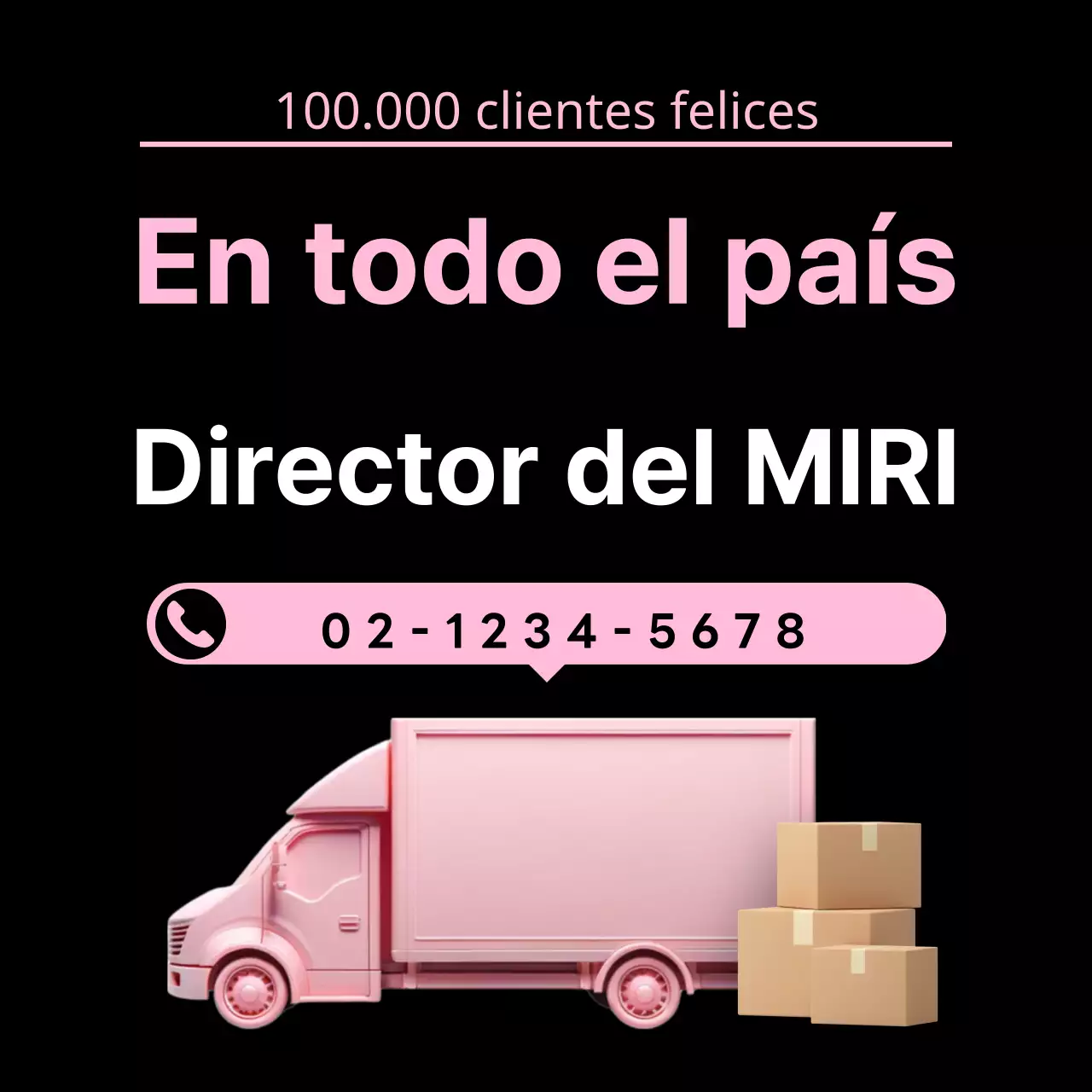 Anuncios de empresas de mudanzas con acentos rosas