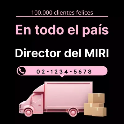 Anuncios de empresas de mudanzas con acentos rosas