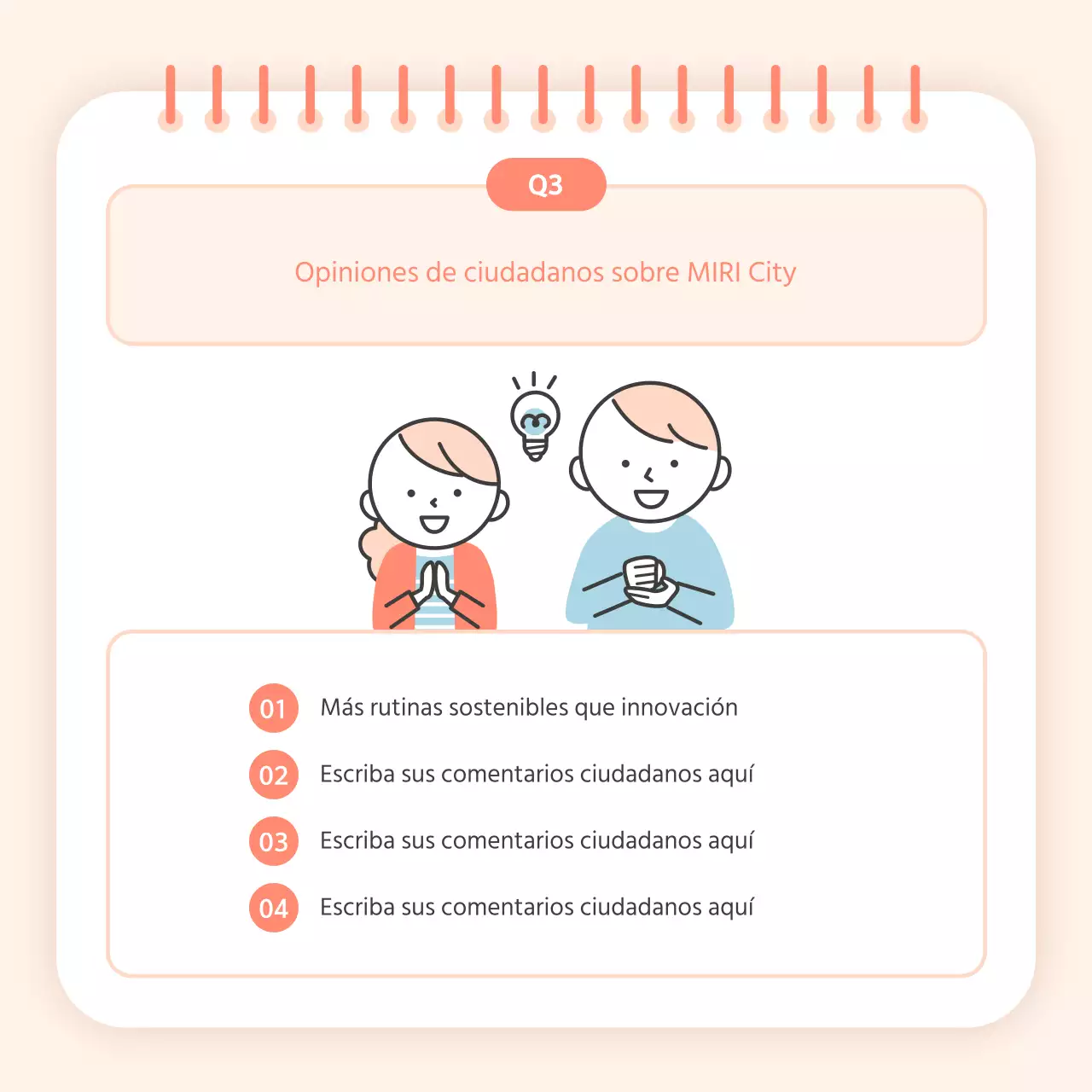 Un bonito informe naranja sobre política cívica